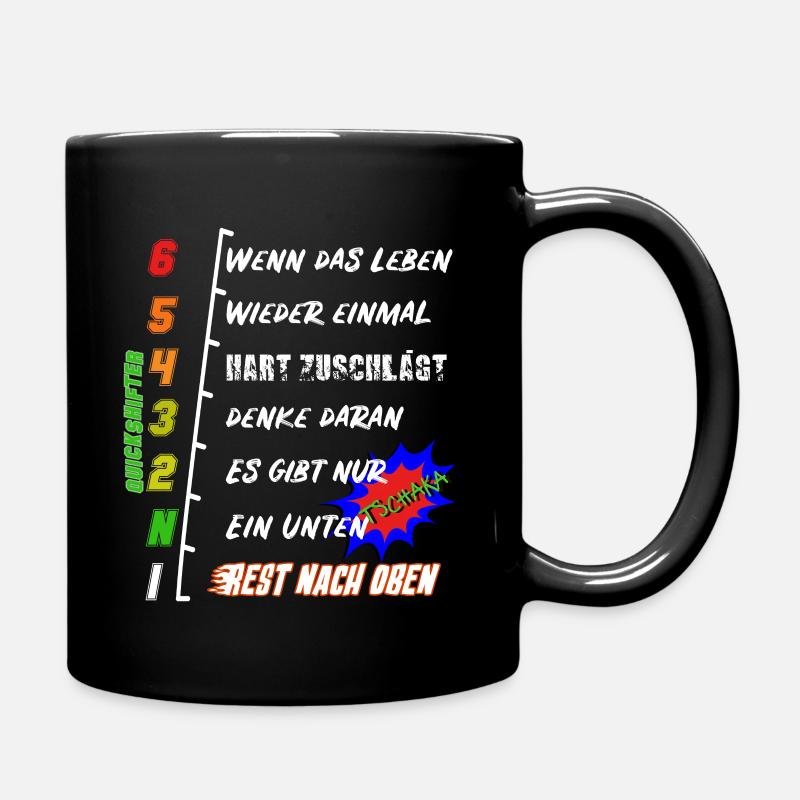 Motorrad Gangschaltung - Motivation - Tasse einfarbig - Schwarz