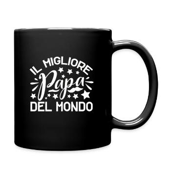 Best dad in the world Italian - Full Colour Mug - black - Right