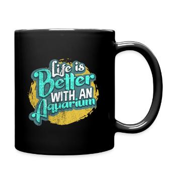 Aquarium - Tasse einfarbig - Schwarz - Rechts