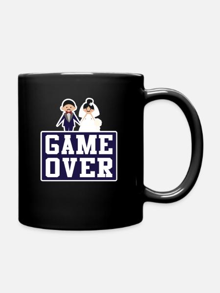 Game Over Mari épouse mariage cérémonie de mariage - Mug uni - noir