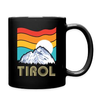 Tirol Retro Berge - Tasse einfarbig - Schwarz - Rechts