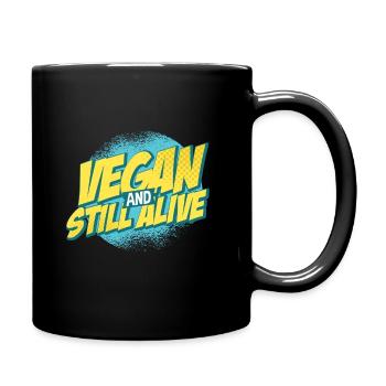 Vegan Veganer - Tasse einfarbig - Schwarz - Rechts