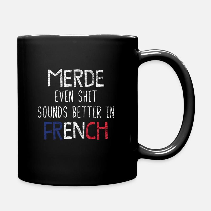 Frankreich Französisch - Tasse einfarbig - Schwarz