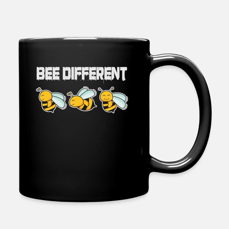 Bee Different Bienen Sei Anders Be Yourself - Tasse einfarbig - Schwarz