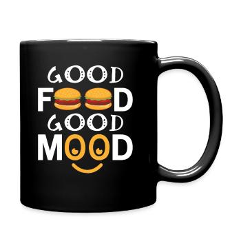 Good Food Good Mood - Tasse einfarbig - Schwarz - Rechts