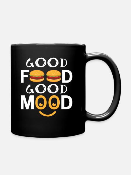 Good Food Good Mood - Tasse einfarbig - Schwarz