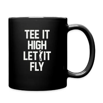 Golf Golfer - Tasse einfarbig - Schwarz - Rechts