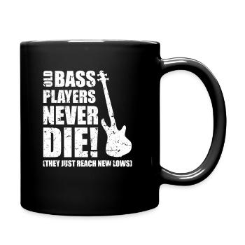 Bass Player Gift OLD BASS PLAYERS NEVER DIE THEY - Mug uni - noir - Droite