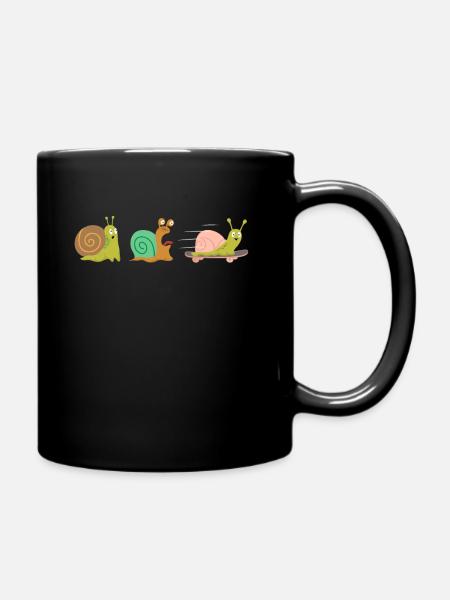 Escargot Skateboard Trubo Snail Race - Mug uni - noir