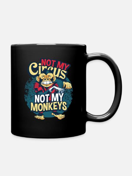 Affe - Tasse einfarbig - Schwarz
