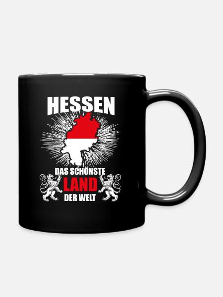Hessen Schönstes Land Der Welt Lustiger Spruch - Tasse einfarbig - Schwarz