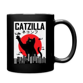 CATZILLA chat chat minou japon cadeau vintage - Mug uni - noir - Droite