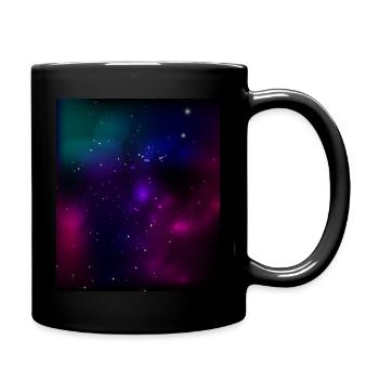 Galaxie - Nordlichter - Tasse einfarbig - Schwarz - Rechts