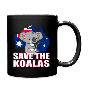 Koala - Save the Koalas. - Full Colour Mug - black - Right