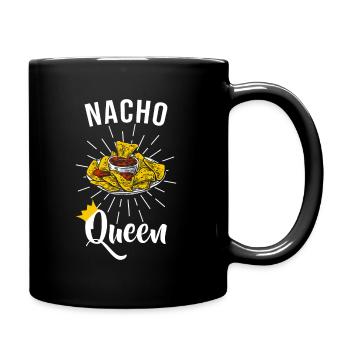 Nacho Queen Mexican Food Tacos Nachos - Full Colour Mug - black - Right
