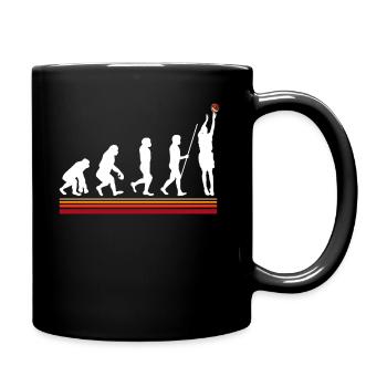Retro Basketball Evolution - Tasse einfarbig - Schwarz - Rechts
