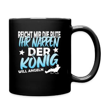 Geschenk für Angler Geschenkidee Angler Spruch FUN - Tasse einfarbig - Schwarz - Rechts