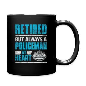 Police pensioner cop retirement - Full Colour Mug - black - Right