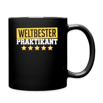 Bester Praktikant Praktikum Praktikanten Geschenk - Tasse einfarbig - Schwarz - Rechts