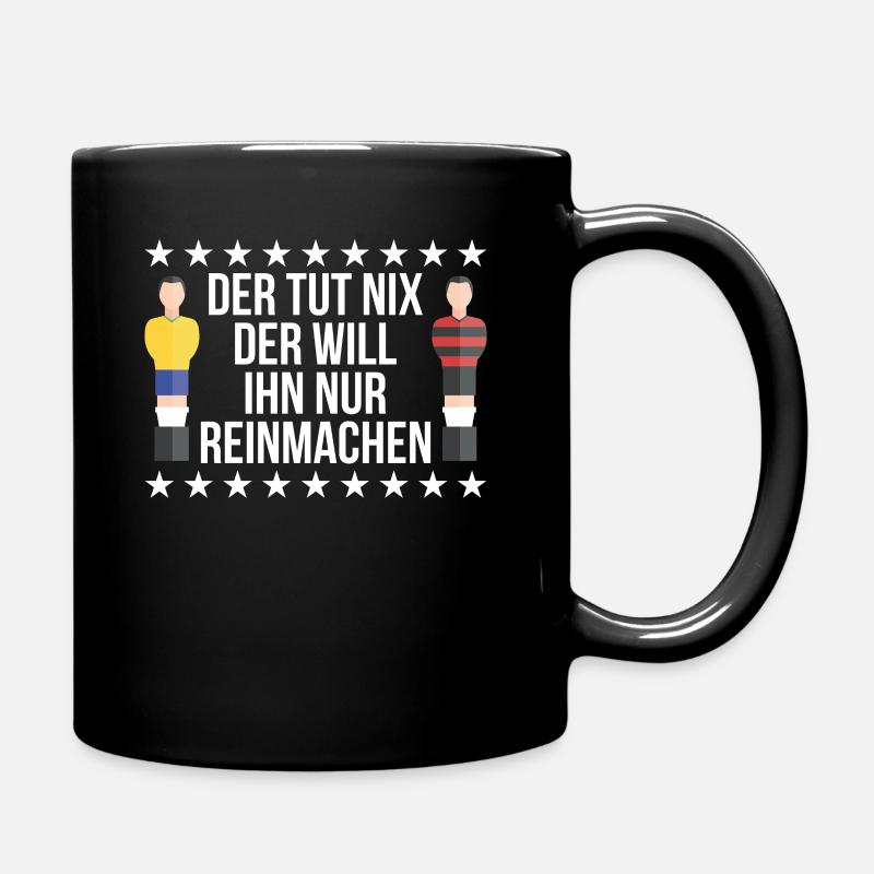 Tischkicker Tischfußball Tischfußballer Geschenk - Tasse einfarbig - Schwarz