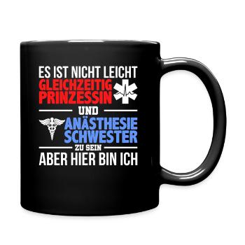 Anästhesie Pflegekraft Krankenpflege Geschenk - Tasse einfarbig - Schwarz - Rechts