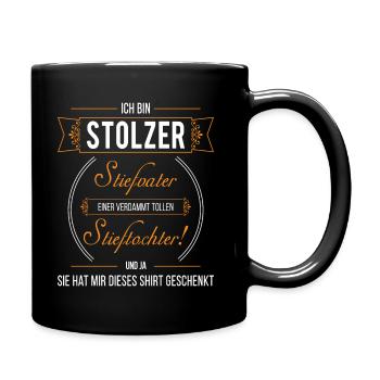 Stiefvater Einer Stieftochter - Tasse einfarbig - Schwarz - Rechts