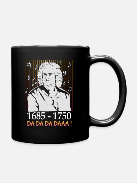 Johann Sebastian Bach - Full Colour Mug - black