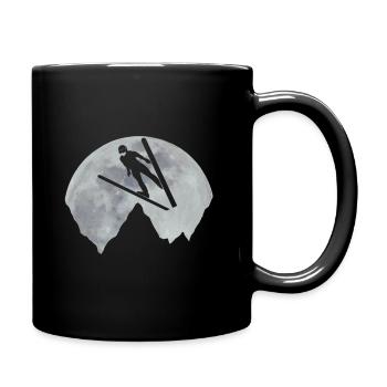 Ski jumper ski flyer ski jumper moon gift - Full Colour Mug - black - Right