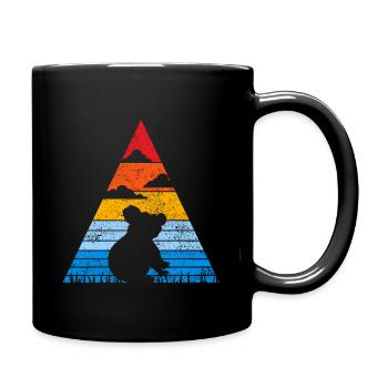Retro Koala Sunset Tier Australien Koalabär - Tasse einfarbig - Schwarz - Rechts
