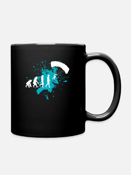Paragliding paraglider - Full Colour Mug - black
