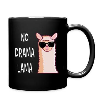 No Drama Lama Funny Gift - Full Colour Mug - black - Right