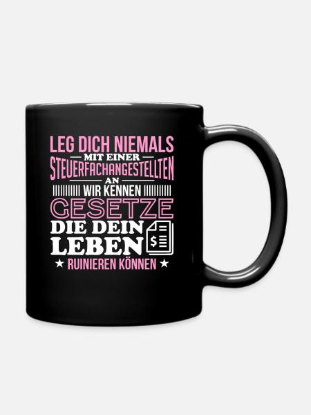 Steuerfachangestellte Steuerberaterin Geschenk - Tasse einfarbig - Schwarz