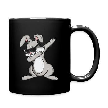 Dabbing Rabbit Sunglasses Easter Cool Gift - Full Colour Mug - black - Right