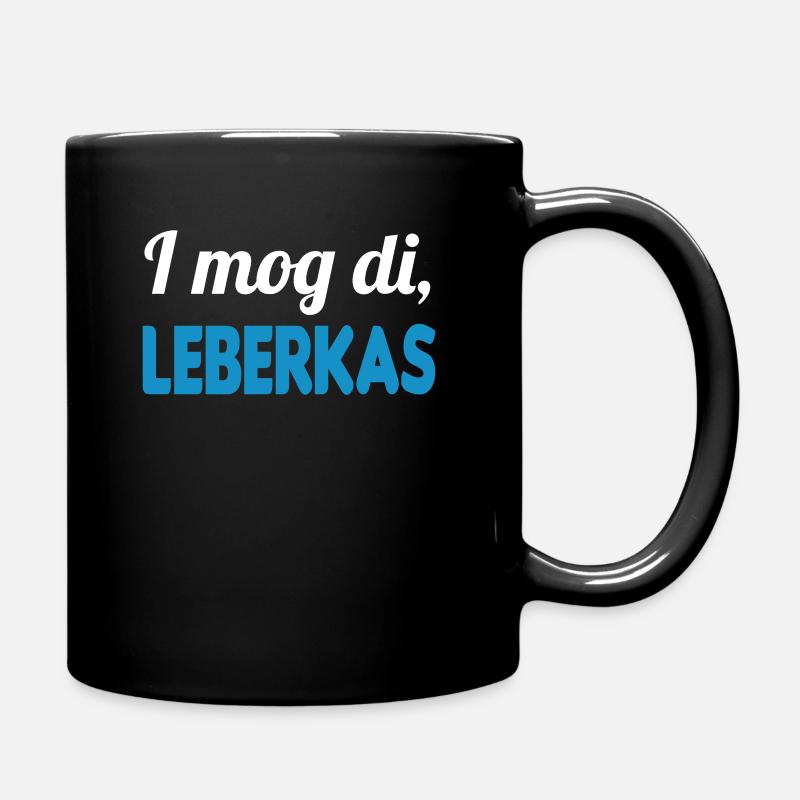 Leberkäs Leberkäse Leberkas Zefix Geschenk - Tasse einfarbig - Schwarz