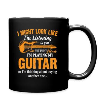 I Might Look Like I'm Listening To You T Shirt - Full Colour Mug - black - Right