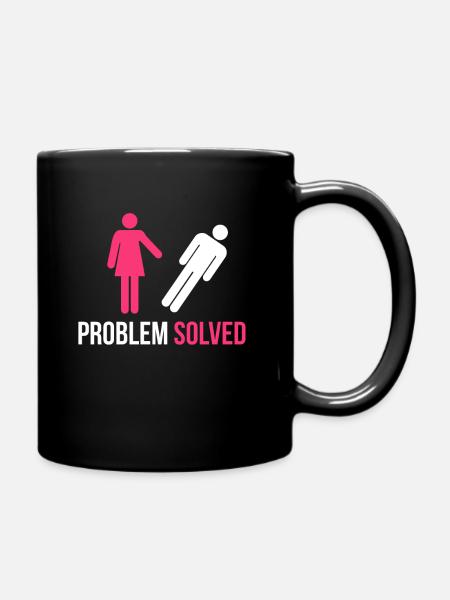 Problem rozwiązany Funny Rozwód Rozwód Rozpad prezent - Ensfarvet krus - sort