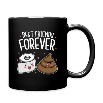 Best Friends Forever papier toilette merde caca - Mug uni - noir - Droite