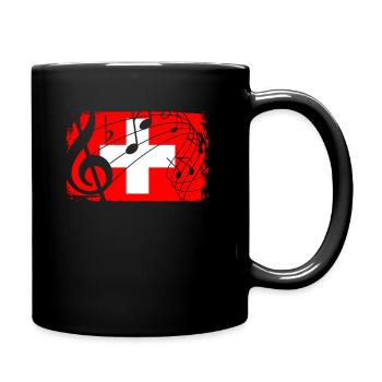 Drapeau de la musique suisse - Mug uni - noir - Droite