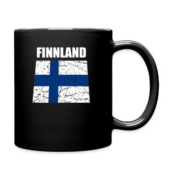 Finlande drapeau Scandinavie Helsinki voyage vacances - Mug uni - noir - Droite