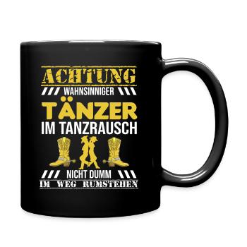 Line Dance Tanzverein Country Western - Tasse einfarbig - Schwarz - Rechts