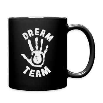 Dream Team Pferd Mensch Partner Pferdeliebhaber - Tasse einfarbig - Schwarz - Rechts