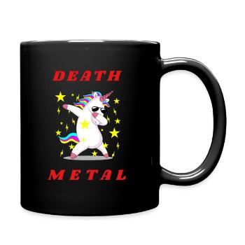 Funny Heavy Metal Unicorn For Women - Full Colour Mug - black - Right