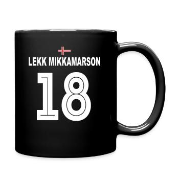 Island Fußball Party Trikot Leck mich am Arsch - Tasse einfarbig - Schwarz - Rechts