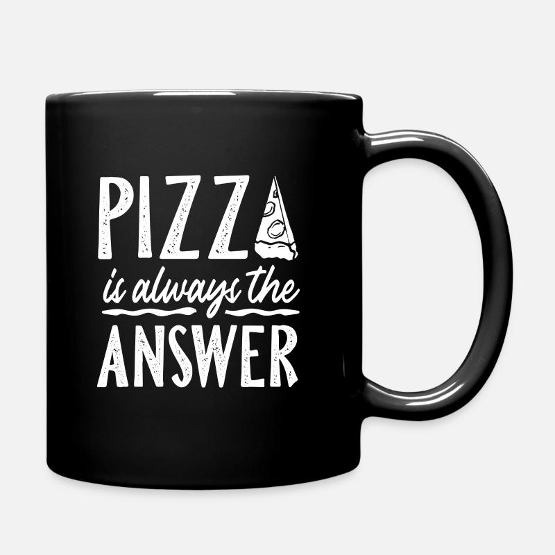 Pizza - Tasse einfarbig - Schwarz
