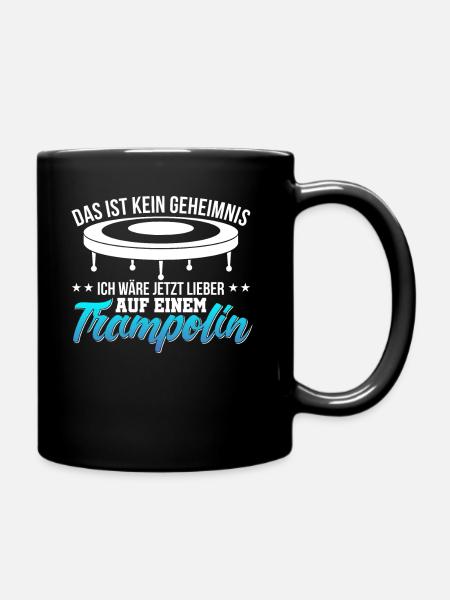 Trampolin - Tasse einfarbig - Schwarz