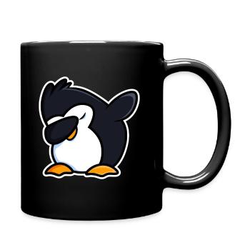 Dab Dabbing Cooler Pinguin - Tasse einfarbig - Schwarz - Rechts