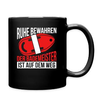 Bademeister - Tasse einfarbig - Schwarz - Rechts