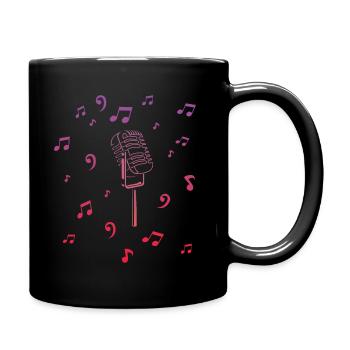 Music Microphone - Full Colour Mug - black - Right