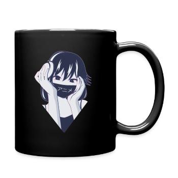 Retro anime - Full Colour Mug - black - Right