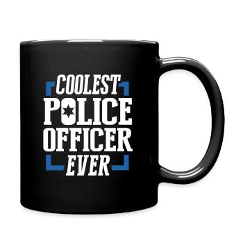 Policier police - Mug uni - noir - Droite